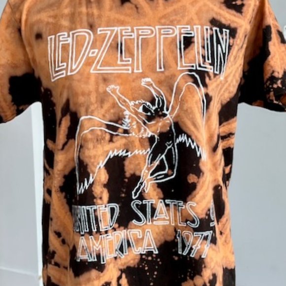 Upcycled β¨ Led Zeppelin Oversized Retro Graphic Tee | Medium | Black - Picture 2 of 9
